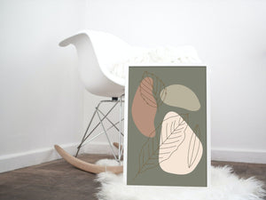 Blad med farget bakgrunn - 03 - Plakatbar.no