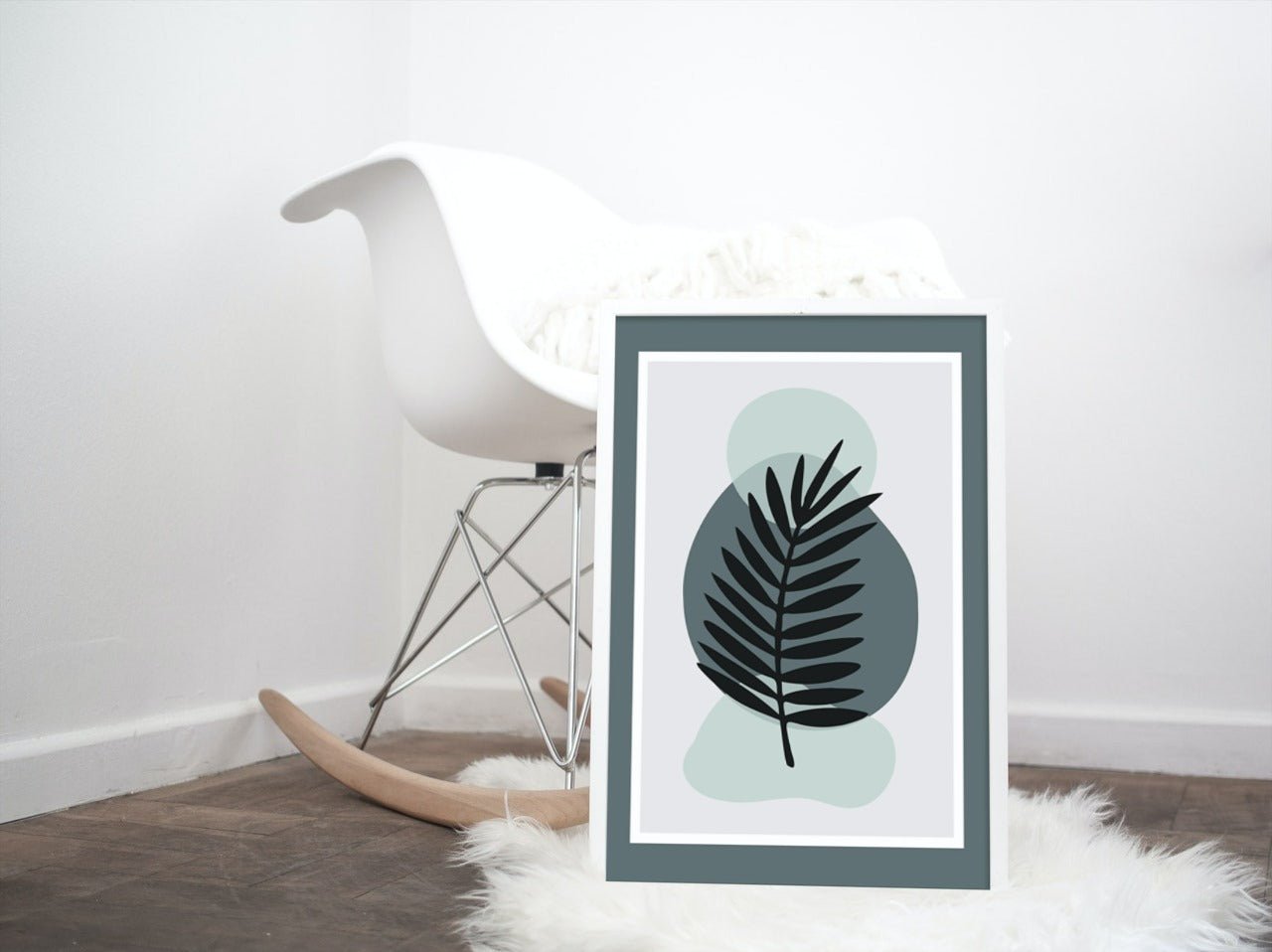 Blad med farget bakgrunn - Plakatbar.no