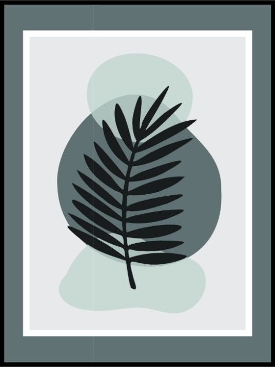 Blad med farget bakgrunn - Plakatbar.no