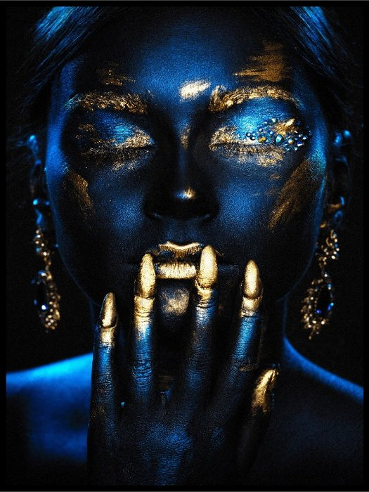 Blue And Black Gold Ancient Greece Poster - Plakatbar.no