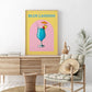 Blue Lagoon - Retro Cocktail Plakat - Plakatbar.no