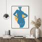 Blue woman poster - Plakatbar.no
