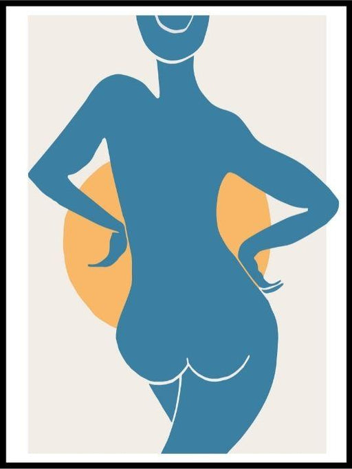 Blue woman poster - Plakatbar.no