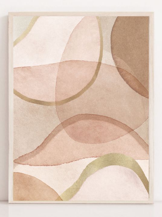 Blush og Brown Abstrakt
