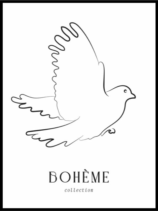 Bohemian Art Poster - Dove