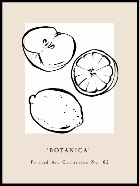 Botanical Art Fruit Poster