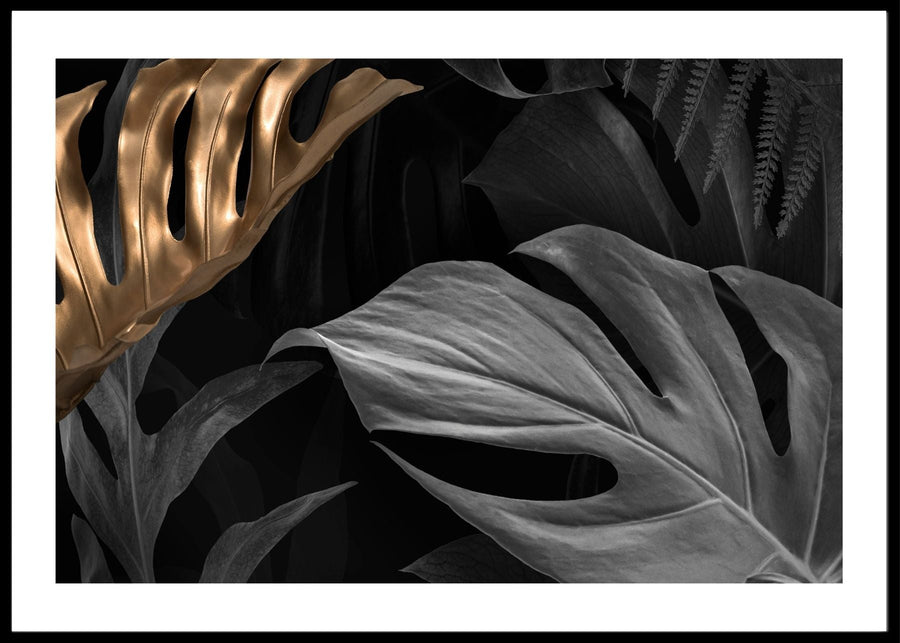 Botanical black gold Poster