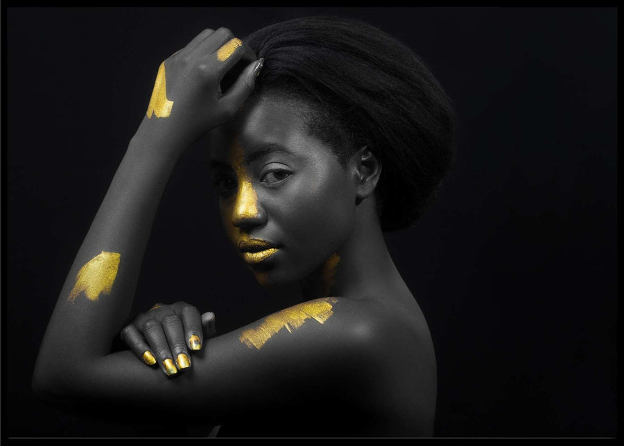 Breaking through - Black and gold posters
