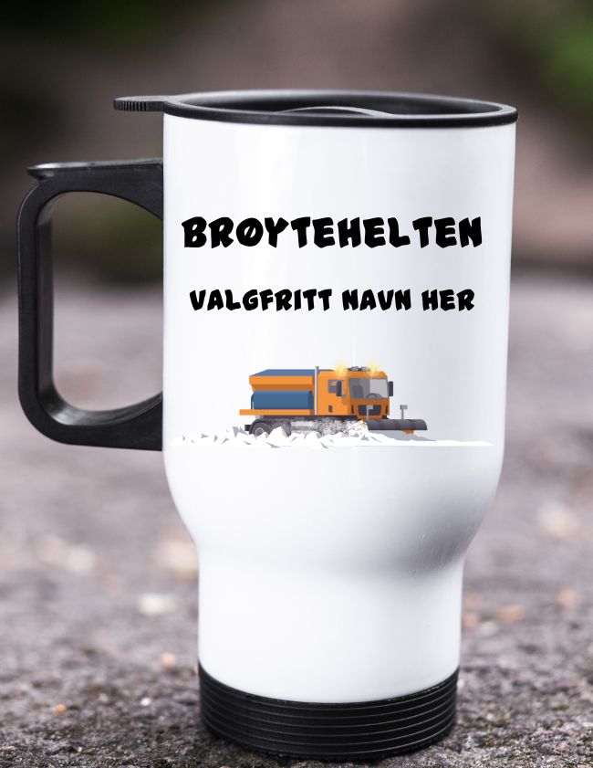 Brøytehelten - Thermokopp med eget navn