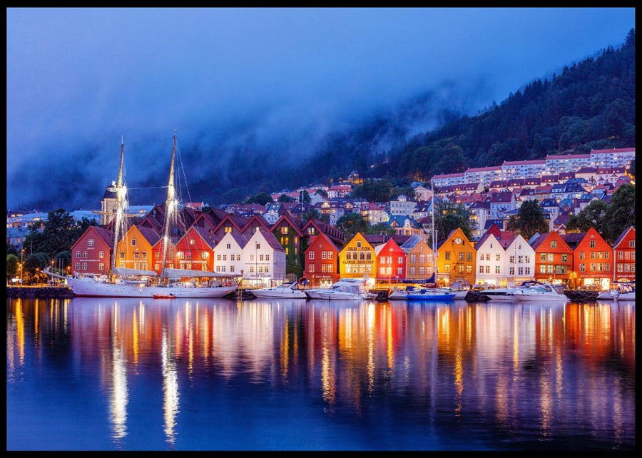 Bryggen in Bergen - Poster