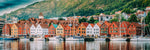 Bryggen i Bergen - panorama lerret - Plakatbar.no