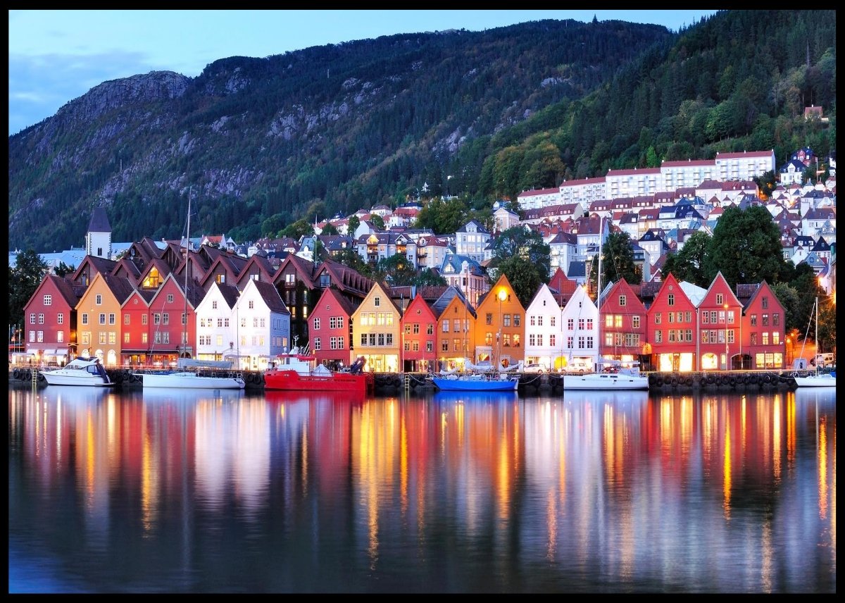 Bryggen i Bergen - Plakat - Plakatbar.no
