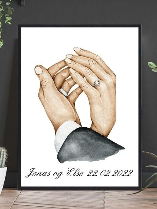 Wedding hands - Unique wedding poster