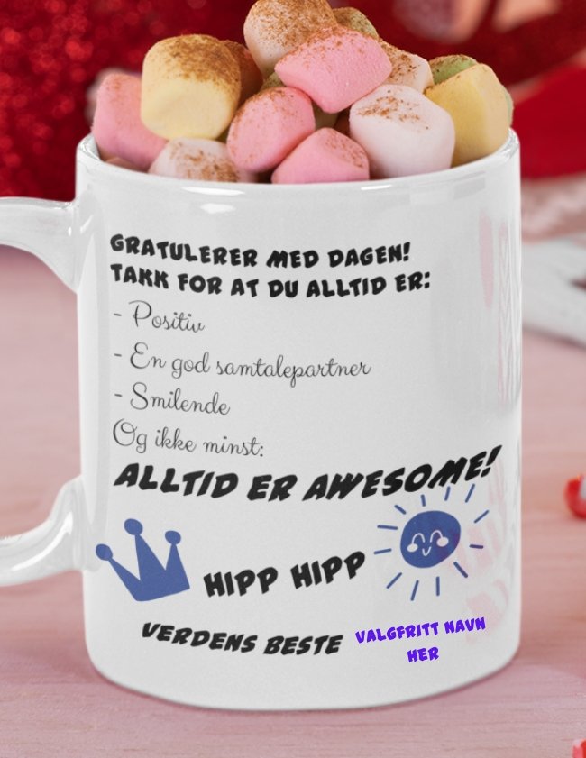 Bursdagskruset - Med eget navn