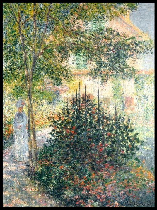 Camille Monet in the garden at Argenteuil, Claude Monet - Poster