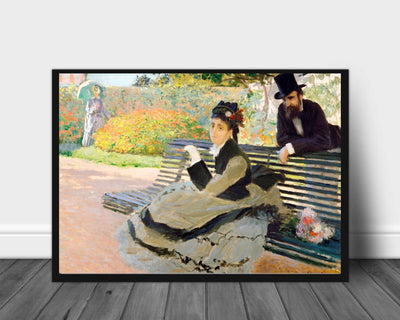 Camille Monet på en hagebenk, Claude Monet - Plakat - Plakatbar.no