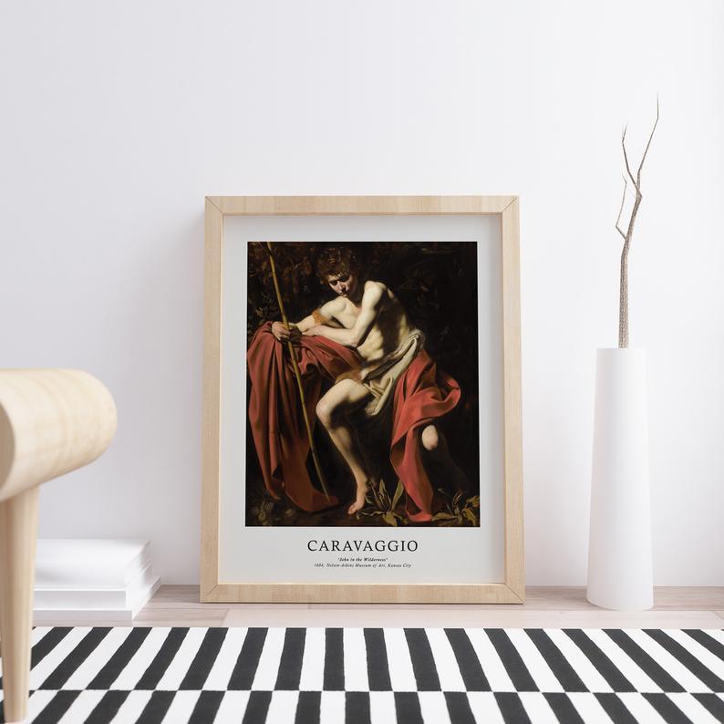 Caravaggio Poster - John in the Wilderness - Plakatbar.no