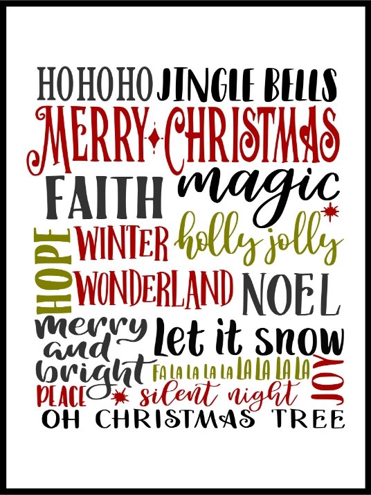 Christmas - wordposter - Plakatbar.no