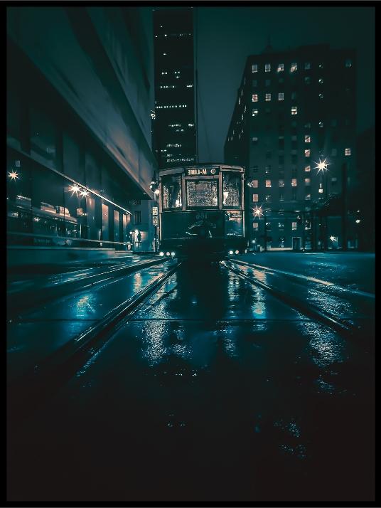 City by night poster - Plakatbar.no