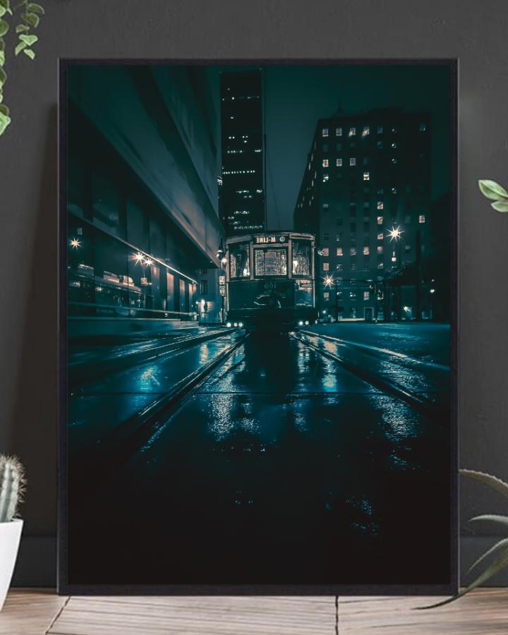 City by night poster - Plakatbar.no