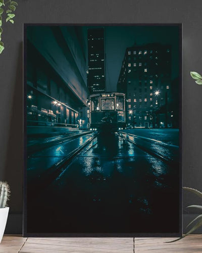 City by night poster - Plakatbar.no