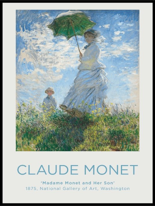 Claude Monet Poster - Madame Monet and Her Son - Plakatbar.no