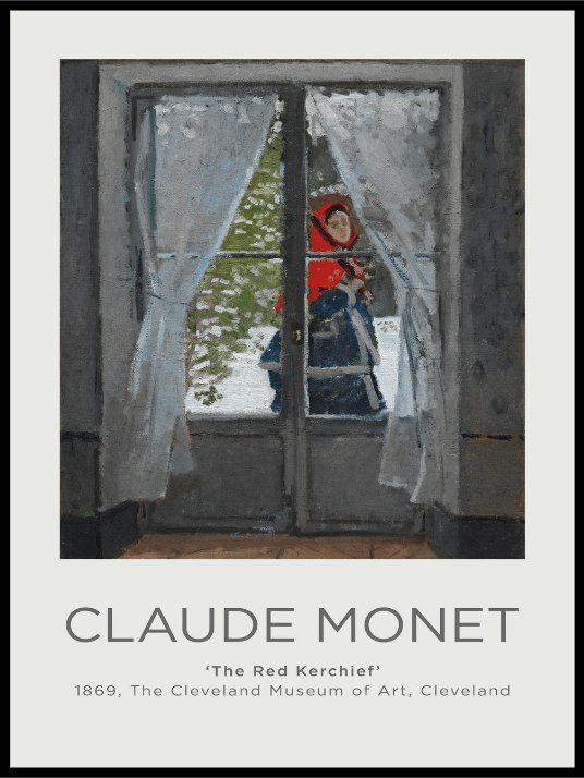 Claude Monet - Plakaten med det røde tørklæde