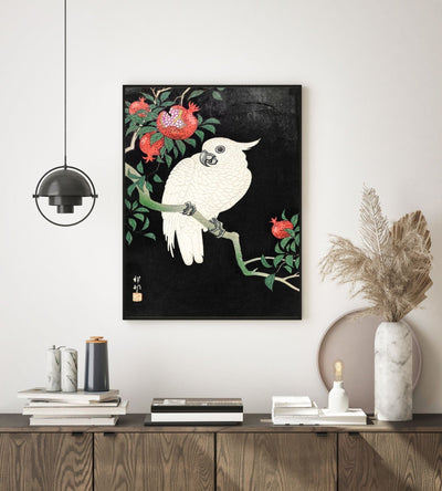 Cockatoo and Pomegranate, Ohara Koson- Plakat - Plakatbar.no