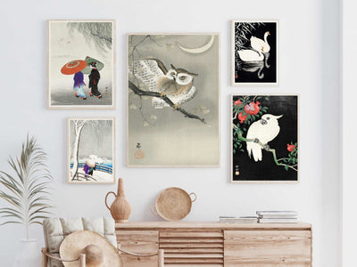 Cockatoo and Pomegranate, Ohara Koson- Plakat - Plakatbar.no