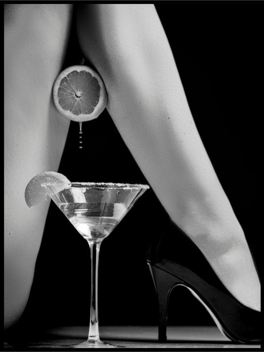 Cocktail Leg Squeeze Plakat eller Lerret - Plakatbar.no