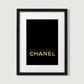 Coco Chanel Black and Gold - plakat - Plakatbar.no