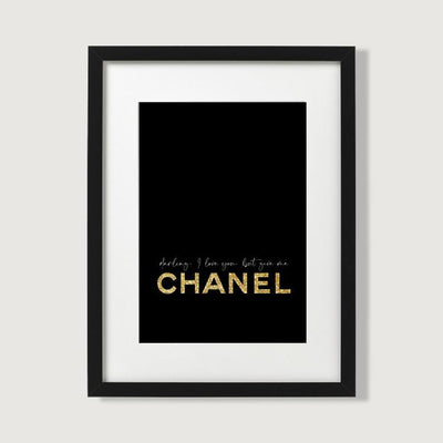 Coco Chanel Black and Gold - plakat - Plakatbar.no