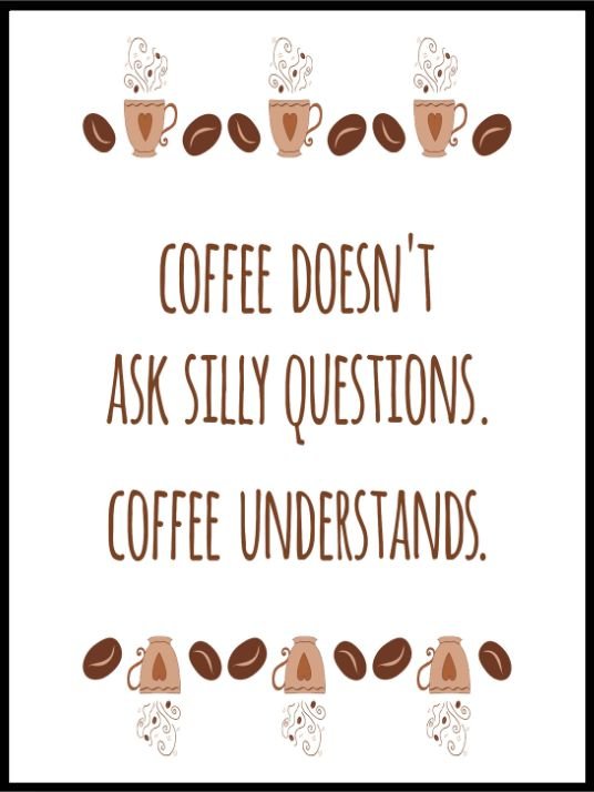 Coffee - Typografisk plakat til kjøkken 02 - Plakatbar.no