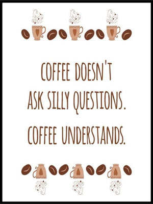 Coffee - Typografisk plakat til kjøkken 02 - Plakatbar.no