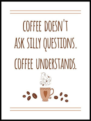 Coffee - Typografisk plakat til kjøkken 04 - Plakatbar.no