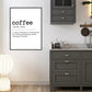 Coffee - Typografisk plakat til kjøkken - Plakatbar.no