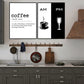 Coffee - Typografisk plakat til kjøkken - Plakatbar.no