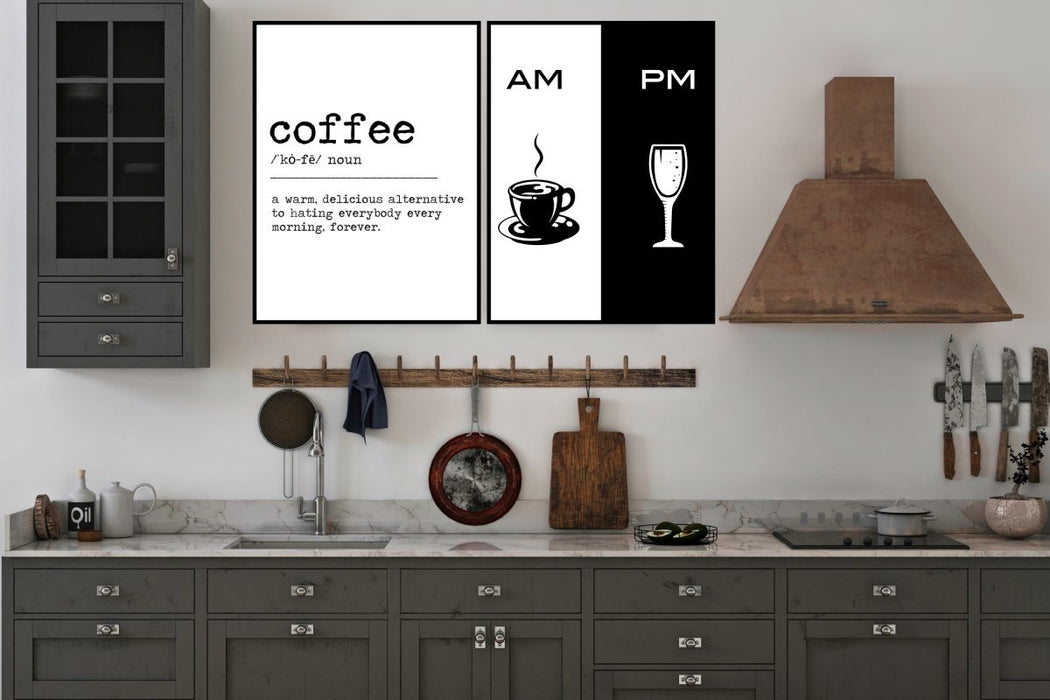 Coffee - Typografisk plakat til kjøkken - Plakatbar.no