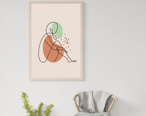 Continuous line art poster - Plakatbar.no