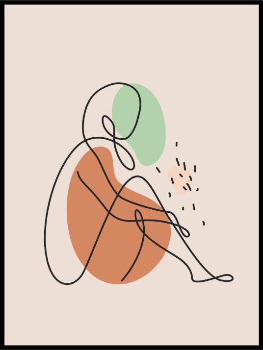 Kontinuerlige line art plakater
