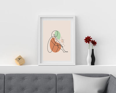 Continuous line art poster - Plakatbar.no