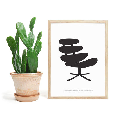 Corona Stol. Design Poul Volther (1961) poster - Plakatbar.no