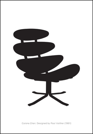 Corona Stol. Design Poul Volther (1961) poster - Plakatbar.no