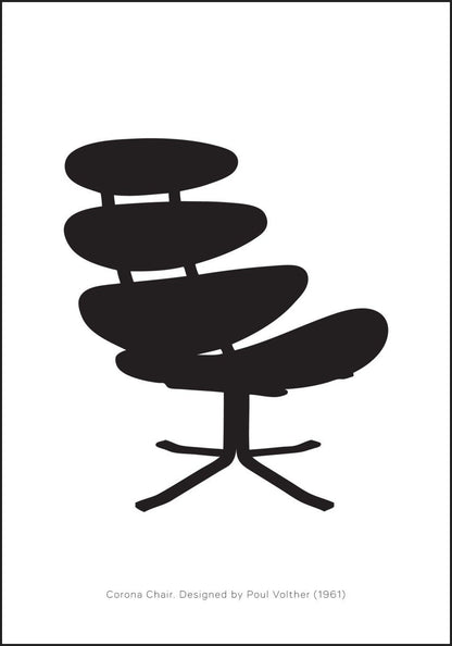 Corona Stol. Design Poul Volther (1961) poster - Plakatbar.no