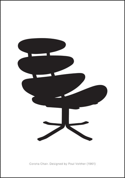 Corona Stol. Design Poul Volther (1961) poster - Plakatbar.no