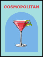 Cosmopolitan - Retro Cocktail Plakat - Plakatbar.no
