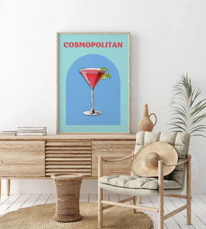 Cosmopolitan - Retro Cocktail Plakat - Plakatbar.no