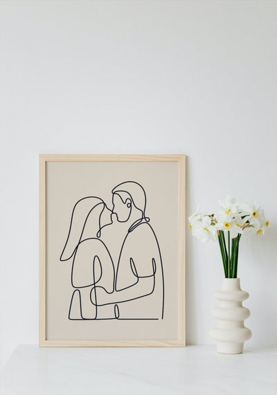 Couple holding around eachother - Plakatbar.no