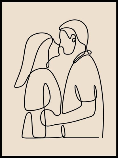Couple holding around eachother - Plakatbar.no