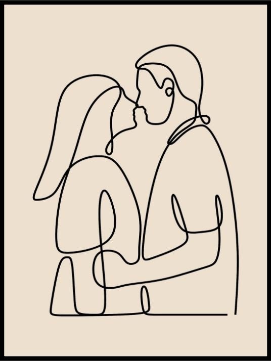 Couple holding around eachother